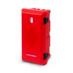 Ящик для огнетушителя пластиковый красный максимальный вес огнетушителя 6 KG